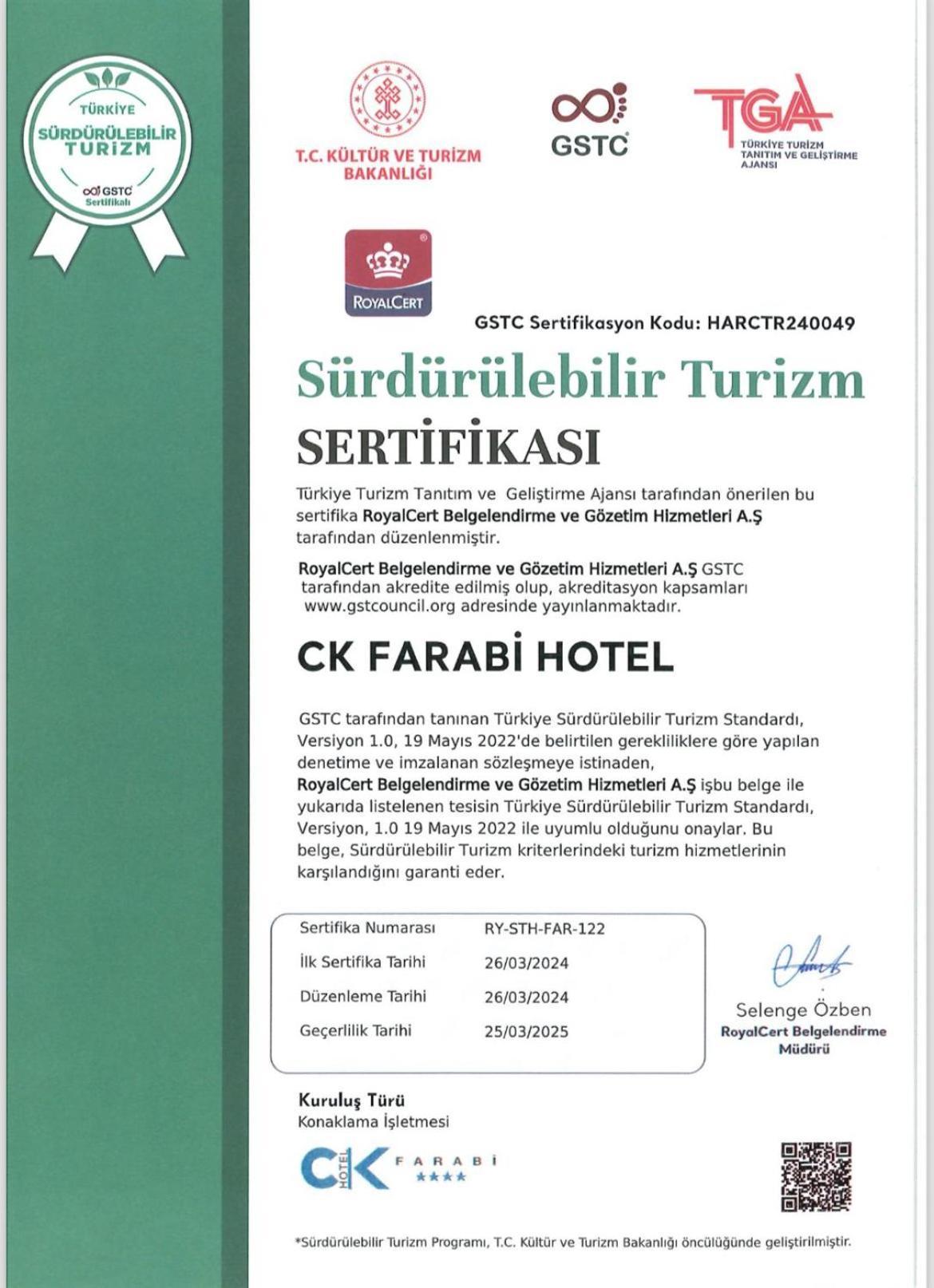 Ck Farabi Hotel Ankara Extérieur photo